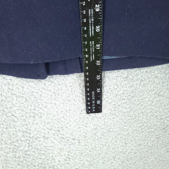 J Crew Jacket Womens 6 Blue Parka Full Zip 50% Wool Winter Heavy Hooded - Picture 8 of 14